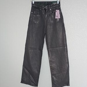 Wild Fable Metallic Gray Wide Leg Jeans